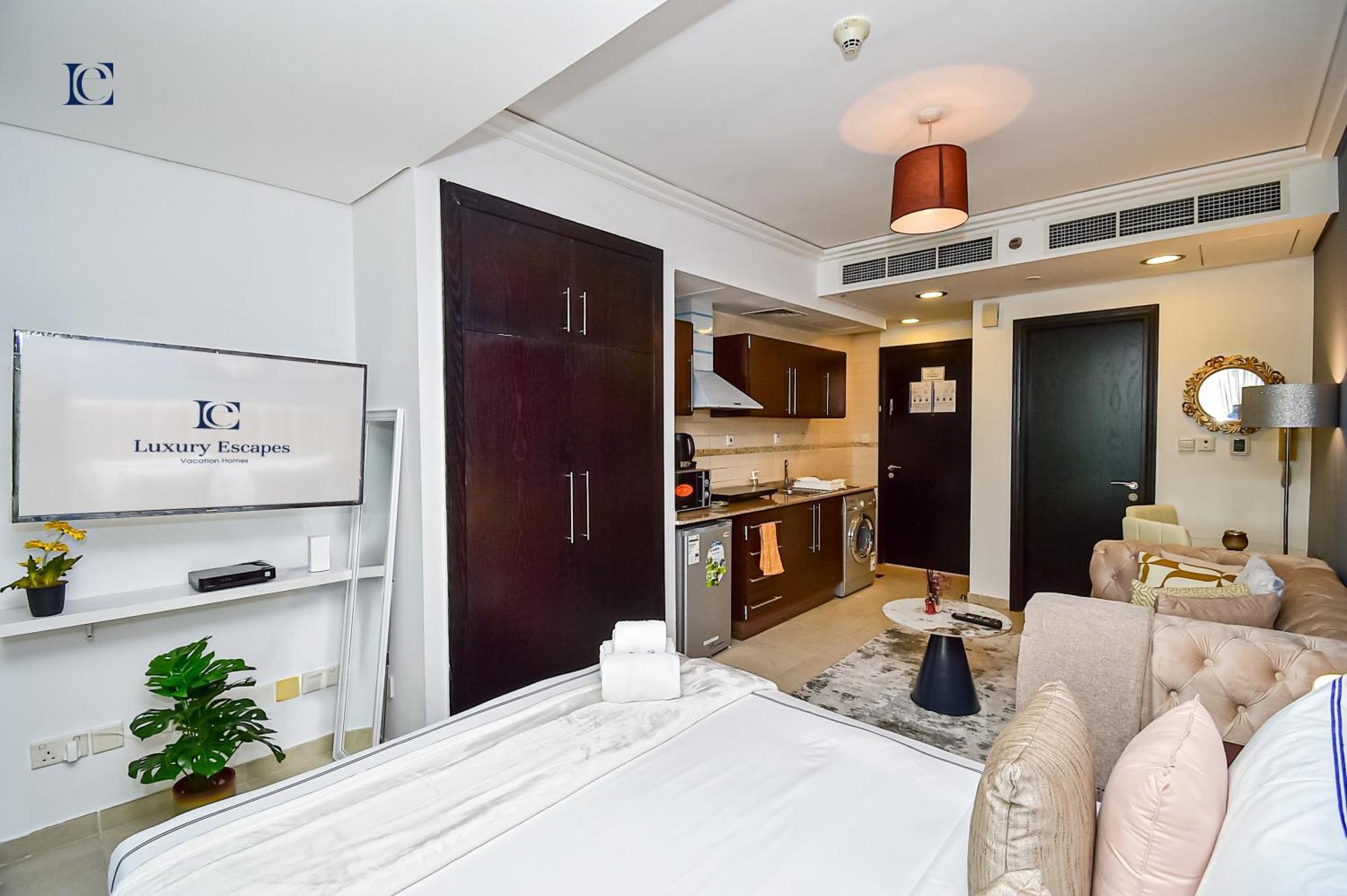 Luxury Escapes - Modern Studio Apt - Metro, Beach & Mall Mins Away Dubai Exterior photo